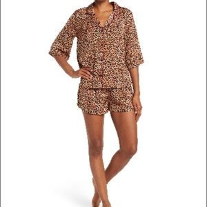 Room Service Leopard Print Women's Pajama Set - NWOT
